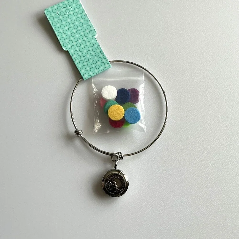 AROMATHERAPY FAIRY ESSENTIAL OIL DIFFUSER BANGLE BRACLET CHARM LOCKET